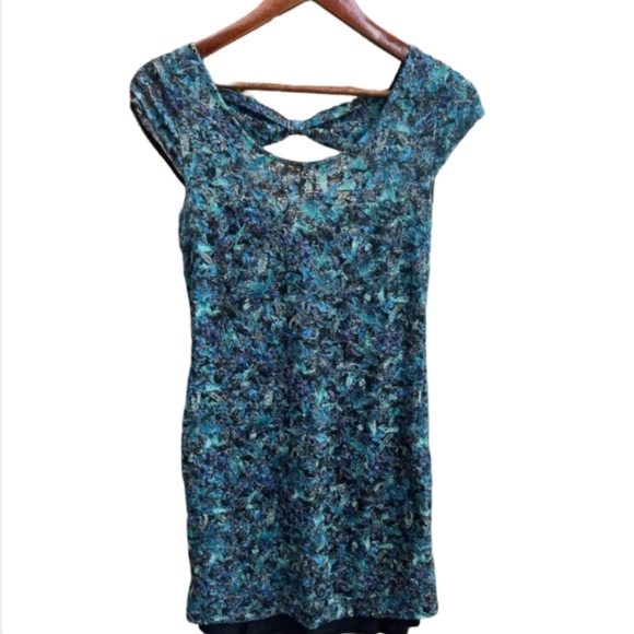 NWT Free People Everything Nice Cap Sleeve Mini Dress Midnight Blue Size 12 - Picture 8 of 10